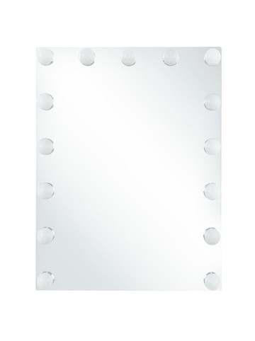 Beliani Badezimmerspiegel LUCENAY in Silber - (W) 40 x (H) 50 x (L) 3 cm Vertikal