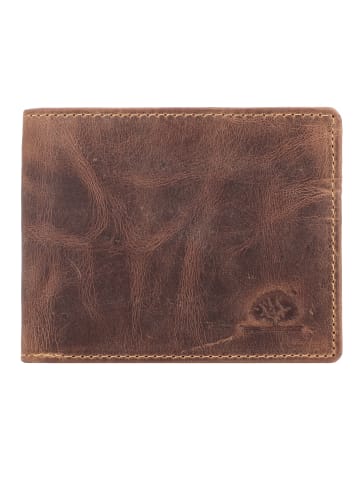 Greenburry Vintage Geldbörse RFID Schutz Leder 12 cm in brown