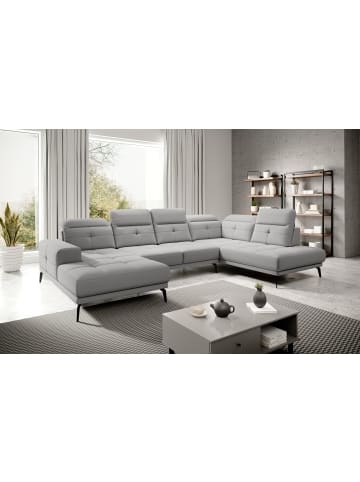 MF Design Brita Recamiere Rechts in Mausgrau -  (L) 205 x (B) 350 x (H) 107 cm