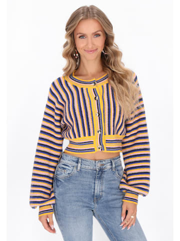 IZIA Women Cardigan in navy multicolor