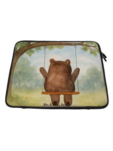Mr. & Mrs. Panda Laptoptasche Bär Schaukel Design ohne Spruch in Weiß