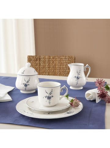 Villeroy & Boch 20er Set Kaffeeservice Vieux Luxembourg weiß-blau in weiß-blau