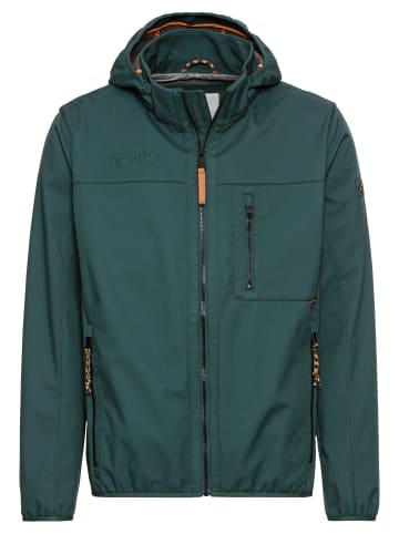 Camel Active Softshell Jacke mit abnehmbarer  Kapuze in Pine Green