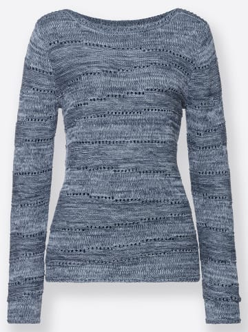 WITT WEIDEN Pullover in rauchblau-meliert