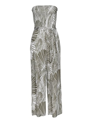 s.Oliver Bandeauoverall in khaki-creme bedruckt
