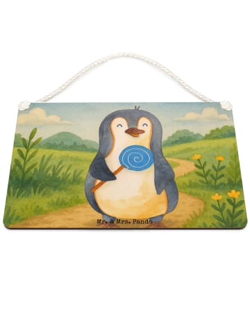 Mr. & Mrs. Panda Deko Schild Pinguin Lolli Design ohne Spruch in Weiß