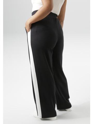 Aniston PLUS Sweathose in schwarz-weiß