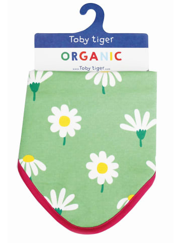 Toby Tiger Dreiekstuch mit Gänseblümchen Print in grün