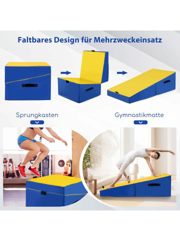 COSTWAY Schräge Gymnastikmatte in Blau