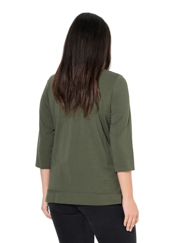 Ulla Popken Shirt in olivgrau