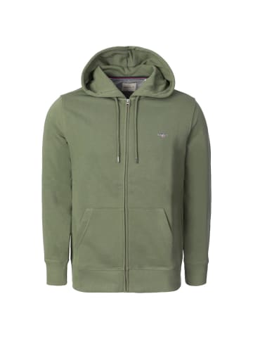 Gant Kapuzenpullover Reg Shield Full Zip in dunkelgruen