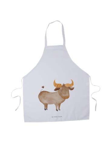 Mr. & Mrs. Panda Schürze Sternzeichen Stier ohne Spruch in Weiß