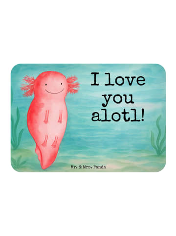 Mr. & Mrs. Panda magnet Axolotl Liebe Design mit Spruch in Weiß