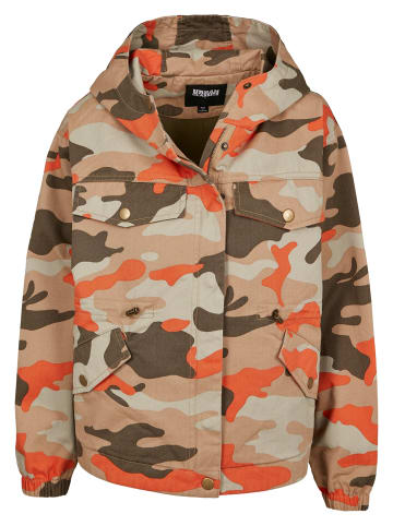 Urban Classics Urban Classics Damen Ladies Oversized Camo Parka Jacket in brick camo