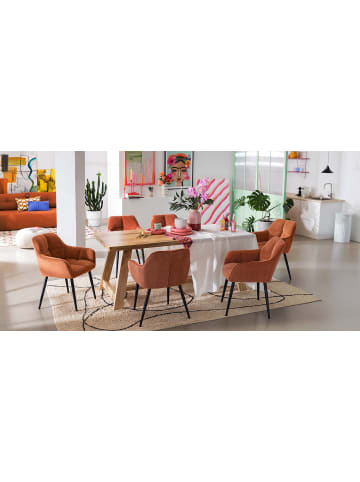 home24 Armlehnenstuhl Sened 2er-Set in Lachs