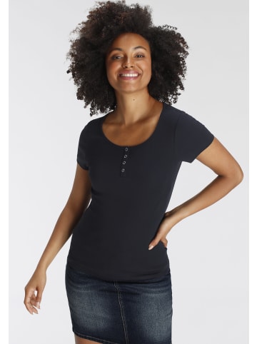 H.I.S. T-Shirt in schwarz-weiß