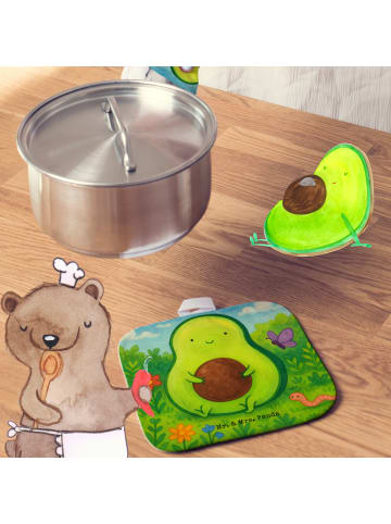 Mr. & Mrs. Panda Topflappen Avocado Kern Design ohne Spruch in Weiß