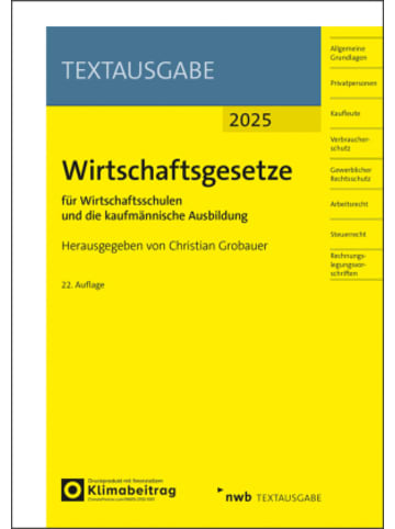 NWB Verlag Buch - Wirtschaftsgesetze für Wirtschaftsschulen und die kaufmännisch