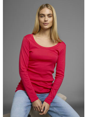 FLASHLIGHTS Langarmshirt in rot, schwarz