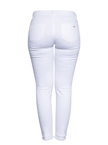 ATT Jeans ATT Jeans ATT JEANS Damen Jeanshose im femininen Design mit offenen Saumkanten Leoni in weiß