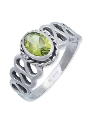 mantraroma 925er Silber - Ringe mit Peridot facettiert