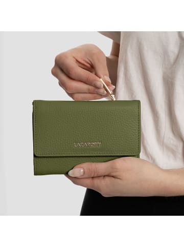 Lazarotti Bologna Leather Geldbörse Leder 14 cm in olive