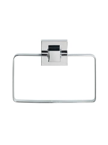Wenko Badezimmer-Aufhänger QUADRO, Vacuum-Loc in Silbern, (B) 19 x (H) 14 cm