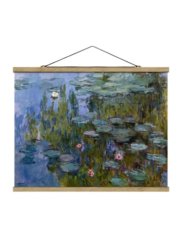 WALLART Stoffbild - Claude Monet - Seerosen (Nympheas) in Violett