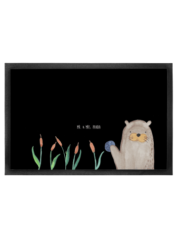 Mr. & Mrs. Panda Fußmatte außen Otter Stein ohne Spruch in Schwarz