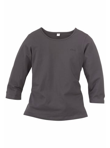 s.Oliver Pyjama in anthrazit, weiß-geblümt