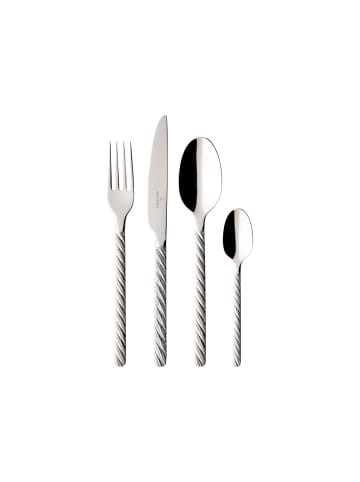 Villeroy & Boch 24-tlg. Tafelbesteck Montauk in Silber – in silber