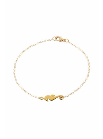 Gemshine Armband Maritim Nautics Seepferd im Navy Stil in gold coloured