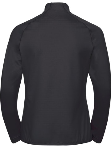 Odlo Longsleeve "Mid Layer 1/2 Zip Berra Light" in Schwarz