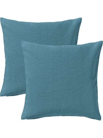 Erwin Müller Baumwolle Kissenhülle 2er-Pack London in türkis