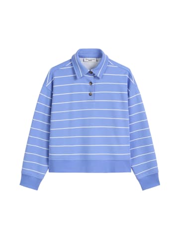 Marc O'Polo DENIM Gestreiftes Polo-Sweatshirt relaxed in Medium Blue