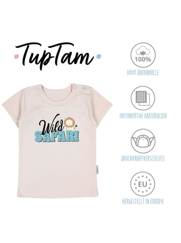 TupTam Baby Kurzarm T-Shirt 5er Set in grün/beige