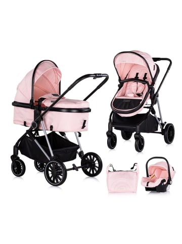 Chipolino Kinderwagen Aura 3 in 1 in rosa