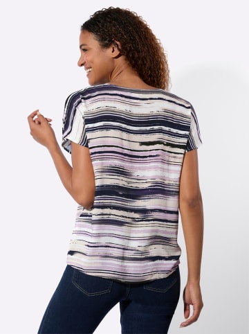 WITT WEIDEN Druckbluse in rosé-weiß