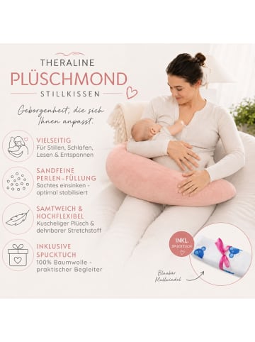 Kinderhaus Blaubär Plüschmond Stillkissen TOP in Puderrosa