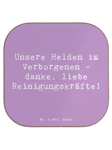 Mr. & Mrs. Panda Flaschenuntersetzer Spruch Reinigungskraft Held... in Lavendeltraum