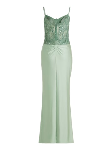 Vera Mont Abendkleid mit Stickerei in Foggy Green