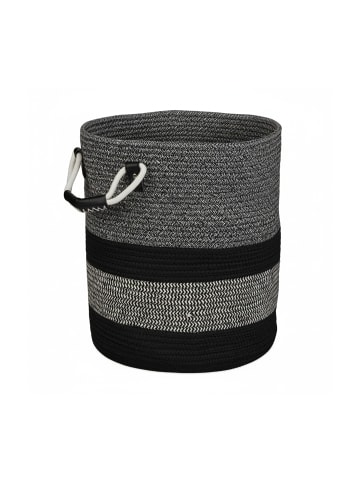 relaxdays Aufbewahrungskorb in Anthrazit/ Schwarz - (B)43 x (H)40 x (T)33 cm