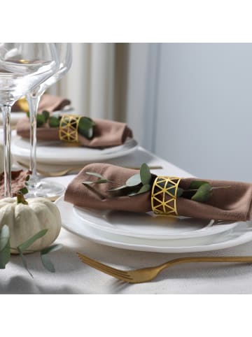 relaxdays 48 x Serviettenring in Gold