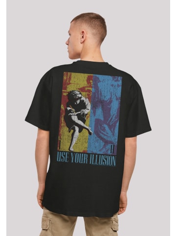 F4NT4STIC Heavy Oversize T-Shirt Guns 'n' Roses Music Double Illusion in schwarz