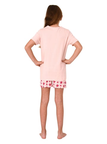 NORMANN Shorty kurzarm Schlafanzug Sterne - 74276 in rose
