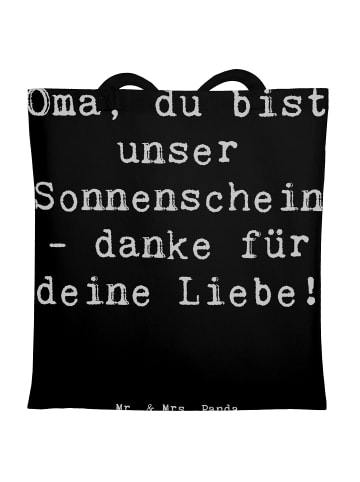 Mr. & Mrs. Panda Jutebeutel Spruch Oma Sonnenschein mit Spruch in Schwarz