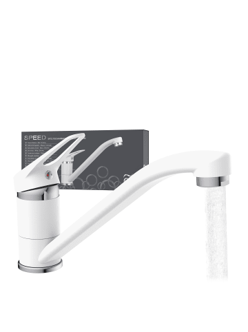 Eisl SPEED Spültischarmatur, Weiß/Chrom