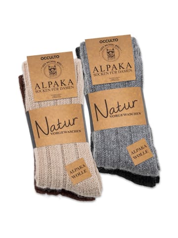 Occulto 4er Pack Alpaka Socken Luna in Mix