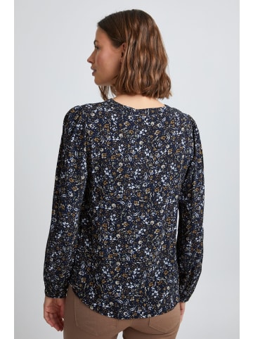 Fransa Langarmbluse FRESIDA 3 Blouse - 20610201  Langarmbluse mit V-Ausschnitt in Blau