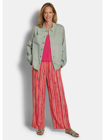 GOLDNER Kurzgröße: Freizeitjacke mit Hemdkragen in salbei